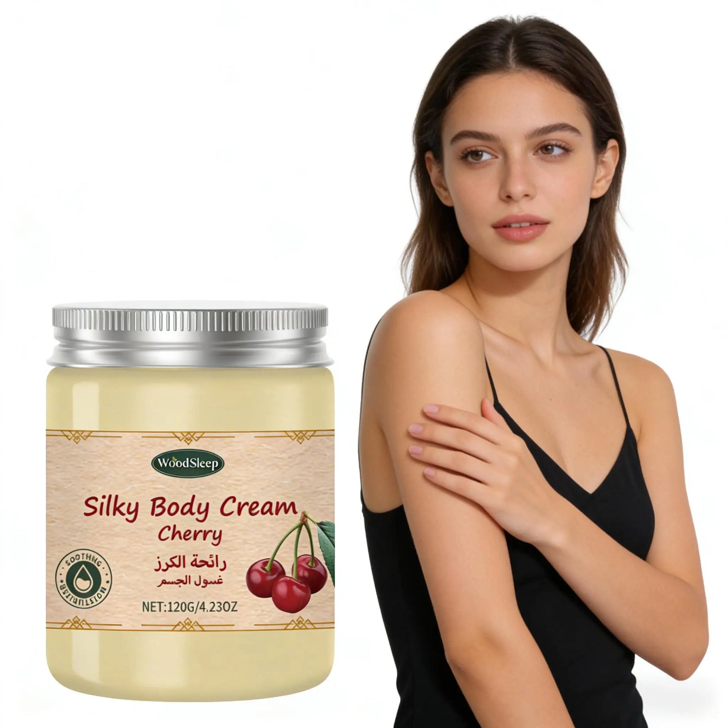WOODSLEEP Cherry Body Cream – Brightening Moisturizer 120g