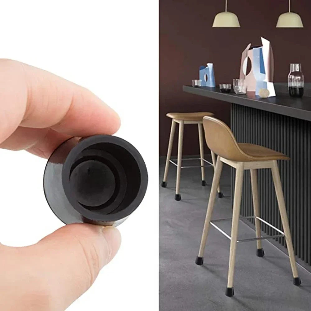 PVC Round Furniture Leg Caps | Anti-Slip Floor Protectors