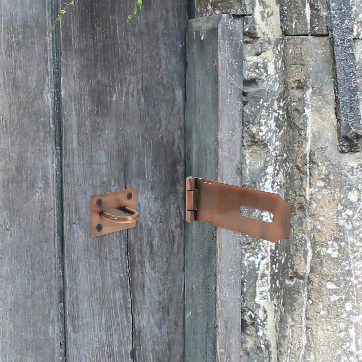 Heavy Duty Stainless Steel Lock Hasp Secure Latch for Shed Cabinet Gate Barn Door Outdoor Indoor Use Strong Door Lock Hardware Peaceful Pleasures Health and Wellness