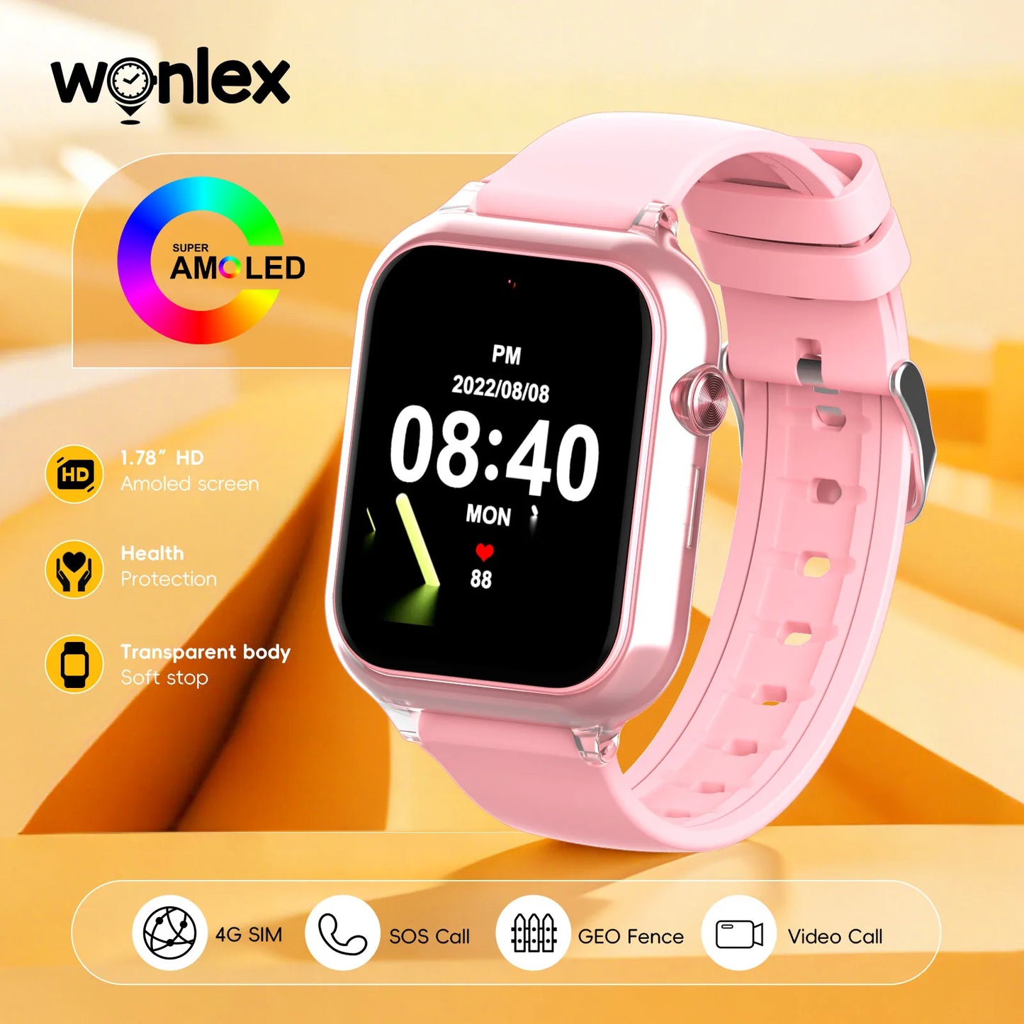 KT38X4 Kids 4G Smart Watch | GPS, OLED Screen, SOS Alert