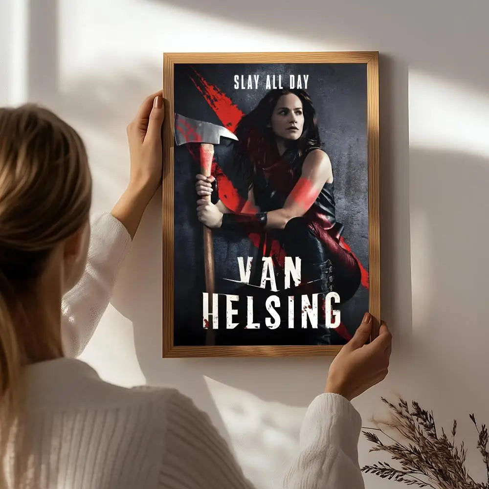 Movie V-Van Helsing Poster HD Self Adhesive Waterproof Wall Art Ideal for Home Office Dorm Bedroom Great Gift Peaceful Pleasures Health and Wellness White1 40X50cmNoframe
