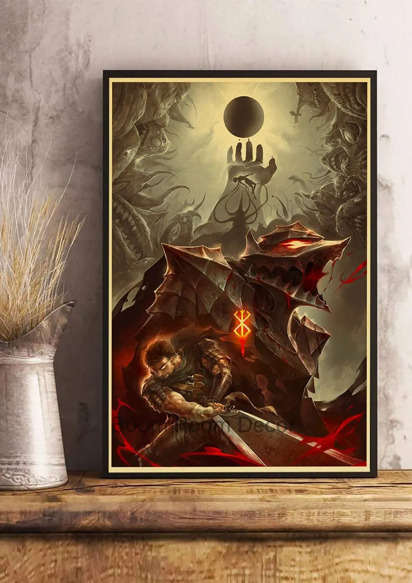 Berserk Anime Canvas Wall Art Retro Poster | Home Décor