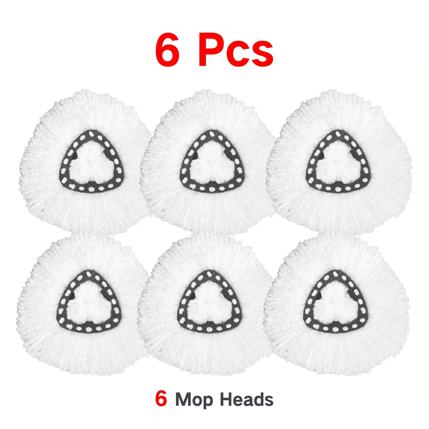 Mop Accessories for O-cedar/Vileda Microfiber EasyWring Spin Mop,Spin Mop Head for O-Cedar/Vileda 1 Tank System Peaceful Pleasures Health and Wellness 6 Pcs