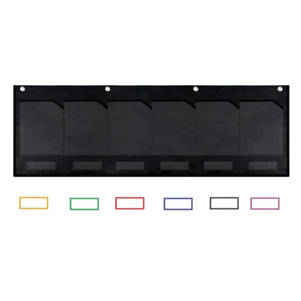 Wall Pocket Chart 6 Clear Pockets – Homework & Class Organizer