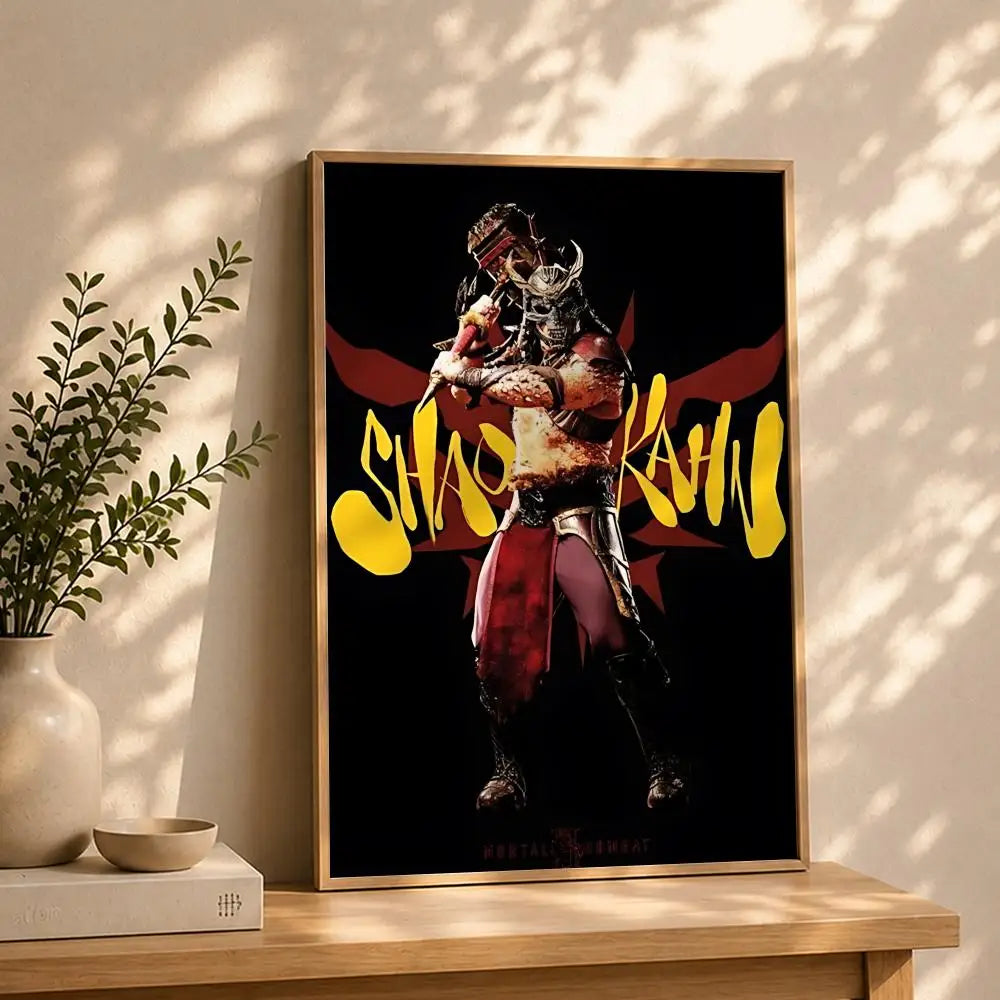 Mortal Kombat Movie Poster – HD Self-Adhesive Waterproof Wall Art Wall Art Poster Peaceful Pleasures Health and Wellness White10 15X20cmNoframe