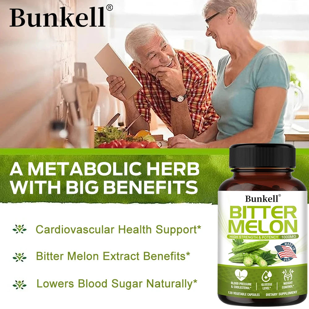 Natural Bitter Melon Extract Capsules 1000mg, Plant Supplement, Support Weight Management, Metabolic Health & Daily Body Balance Peaceful Pleasures Health and Wellness