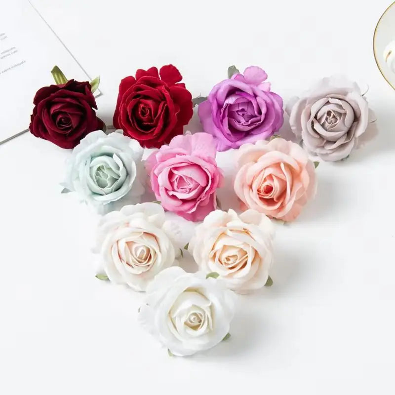 Silk Rose Heads 5/10pcs – Wedding, Wreath & DIY Decor