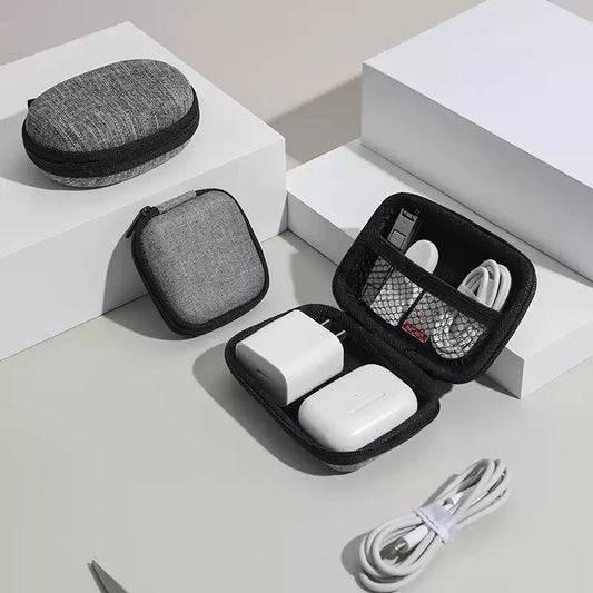 Mini Hard EVA Electronics Organizer Bag | Cables & USB Travel Case Electronics Travel Organizer Peaceful Pleasures Health and Wellness