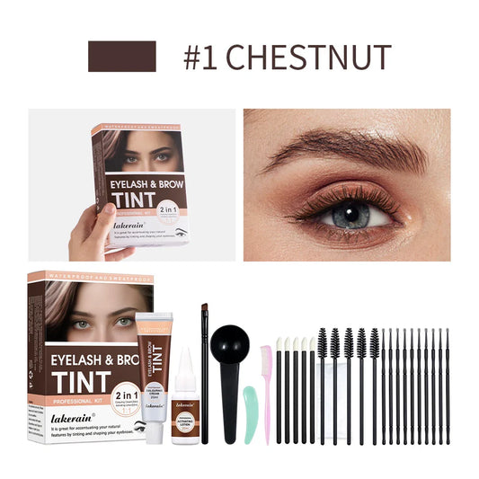 Lakerain Eyelash & Brow Tint Kit – Waterproof Long-Lasting Color Brow & Lash Tint Kit Oasis Select