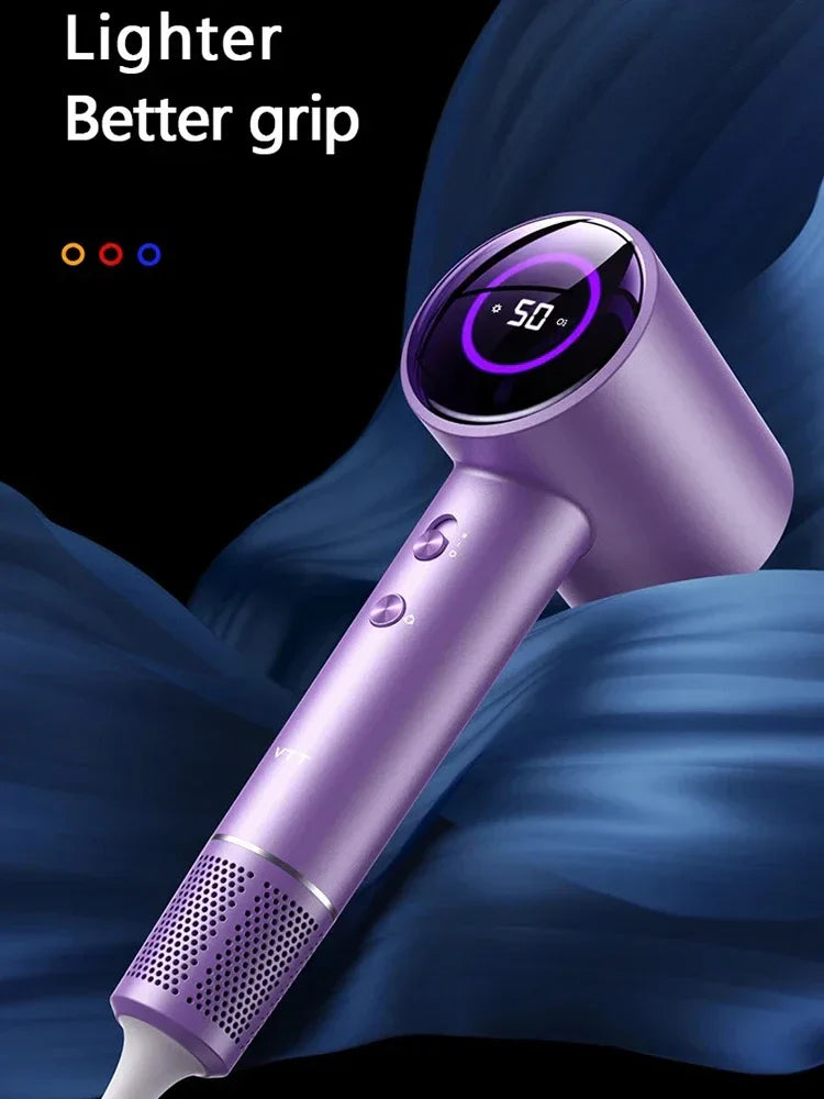 URGGU 1600W Ionic Hair Dryer | LED Display, Nozzle & Dual Volt