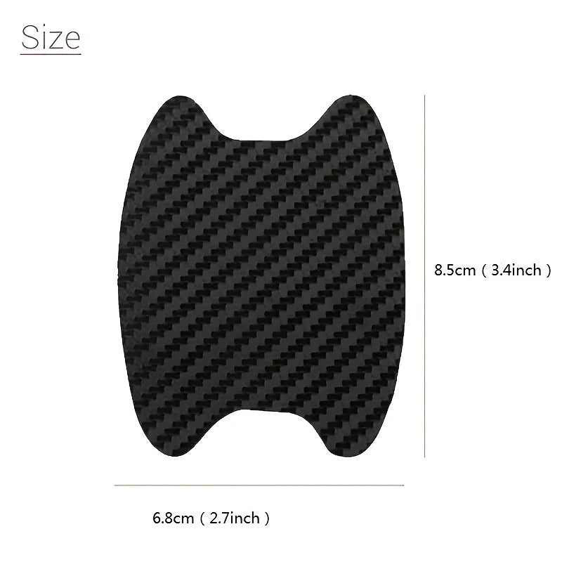Car Door Handle Scratch Resistant Sticker Carbon Fiber Texture