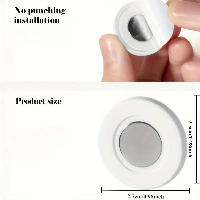 2-Pack No Drill Magnetic Remote Holder Wall Mount – White