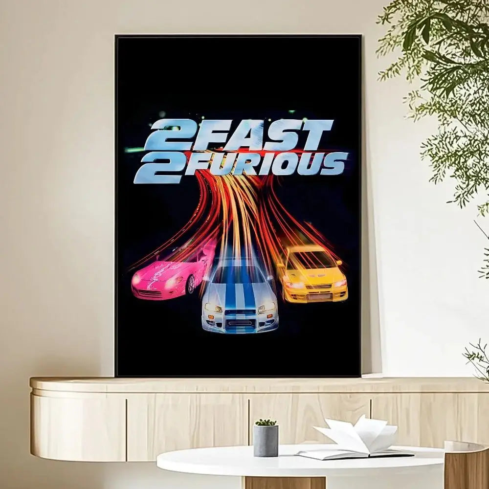 Fast & Furious 2 Vintage Canvas Movie Poster | Fan Wall Art