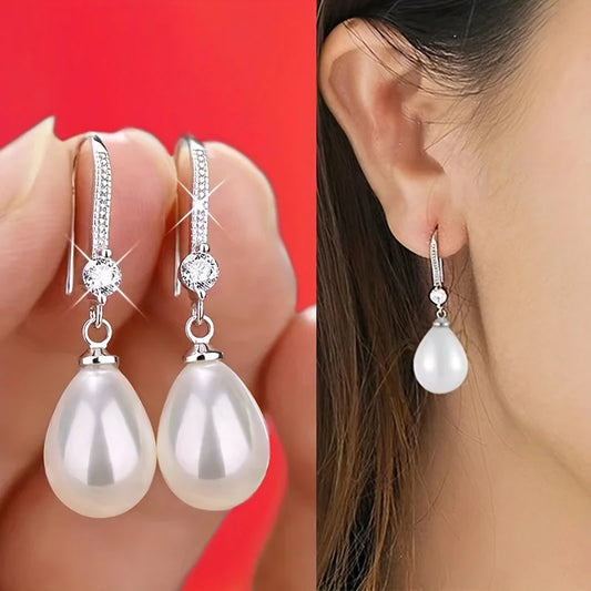 Oval Teardrop Drop Earrings | Bridal & Party Jewelry Gift Drop Earrings Peaceful Pleasures Health and Wellness