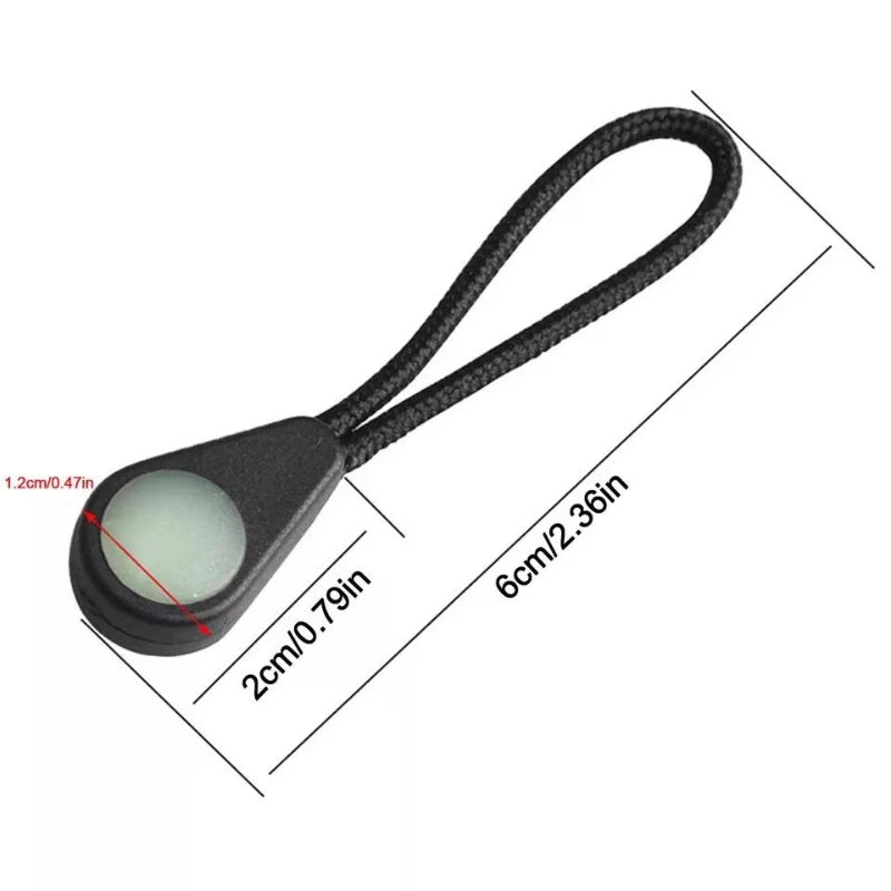 Luminous Zipper Pulls for Camping & Hiking — 5/10 Pack Zipper Pull Set Peaceful Pleasures Health and Wellness