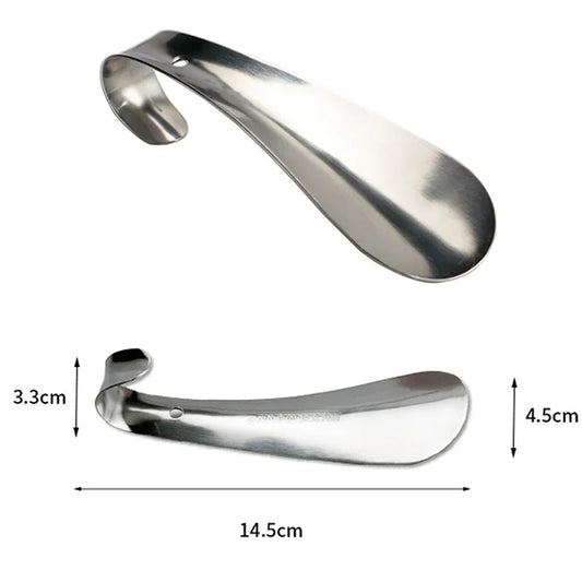 Stainless Steel Shoe Horn 14.5cm | Metal Shoes Lifter Tool Shoe Horn Peaceful Pleasures Health and Wellness