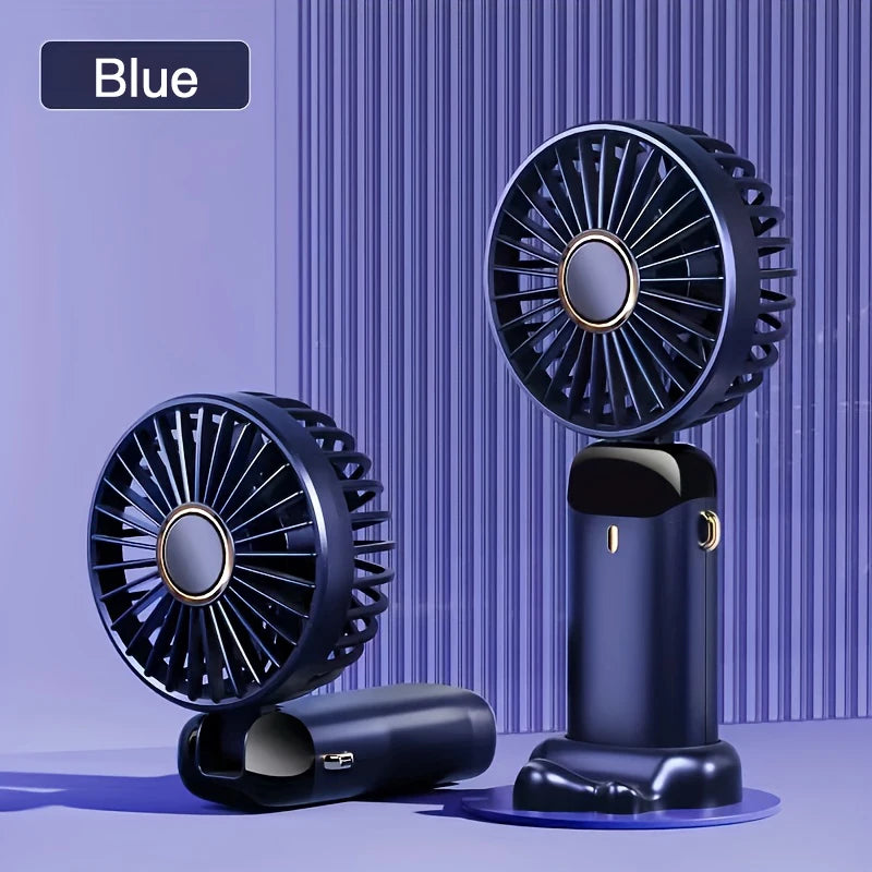 Portable Mini Fan 6-Speed USB Rechargeable Foldable LED Fan