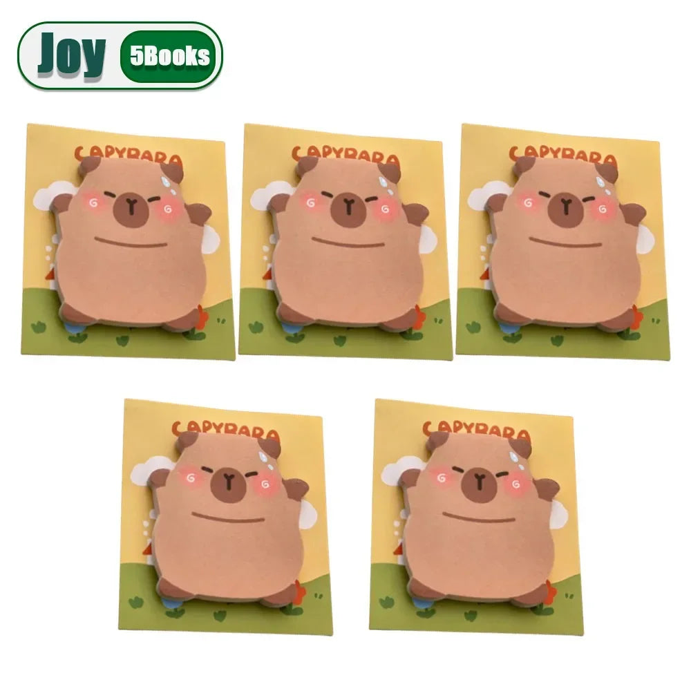 Cute Capybara & Dolphin Sticky Notes – 30 Sheet Memo Pads