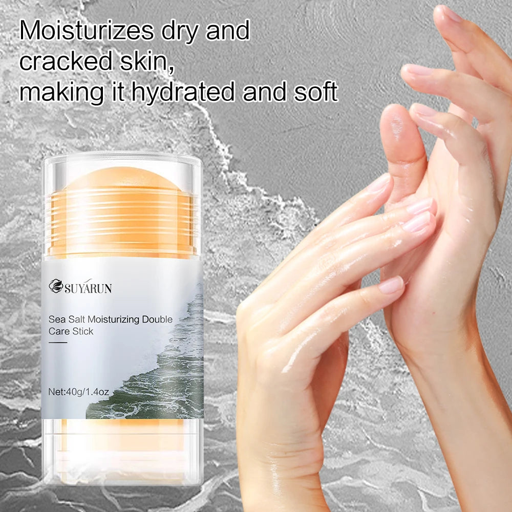SUYARUN Sea Salt Foot Cream Stick - Exfoliating Moisturizer for Cracked Heels, Anti-Cracking Pedi Care, Natural Hydration. Peaceful Pleasures Health and Wellness