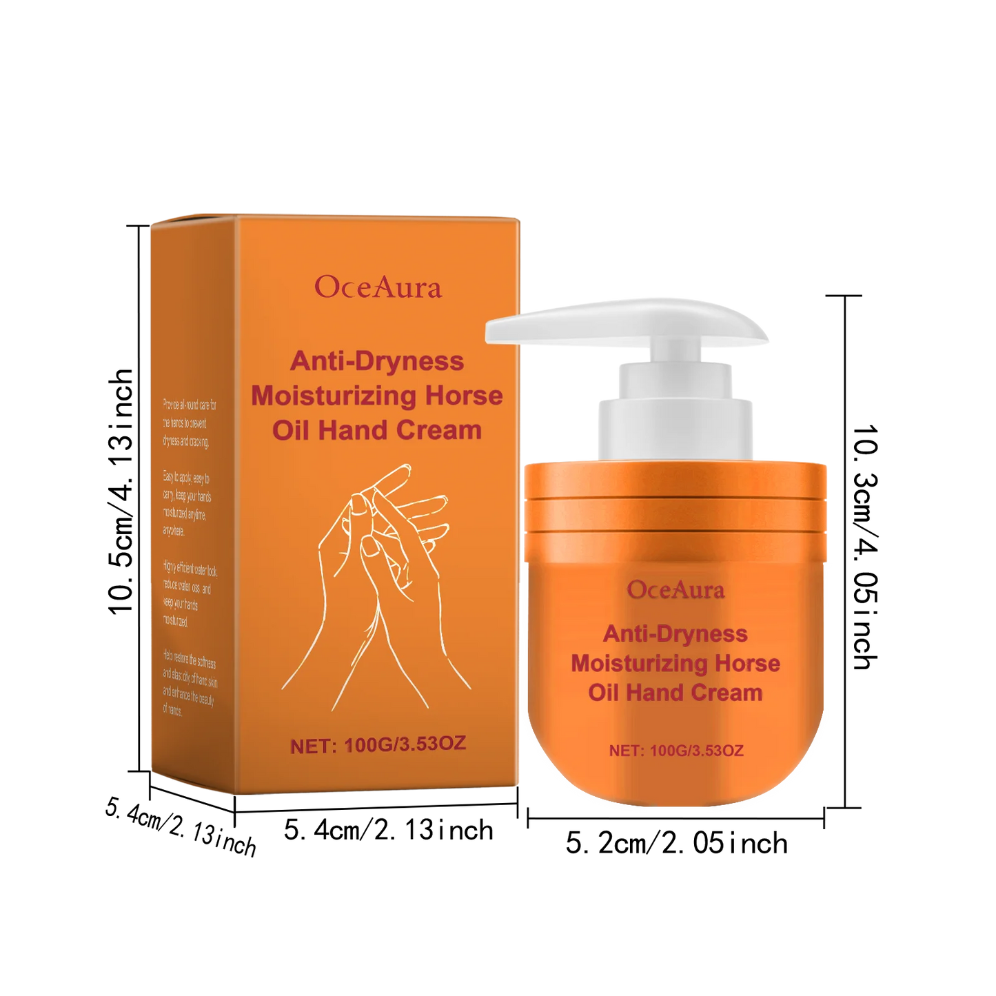 Horse Oil Hand Cream – Anti-Crack, Moisturizing & Brightening