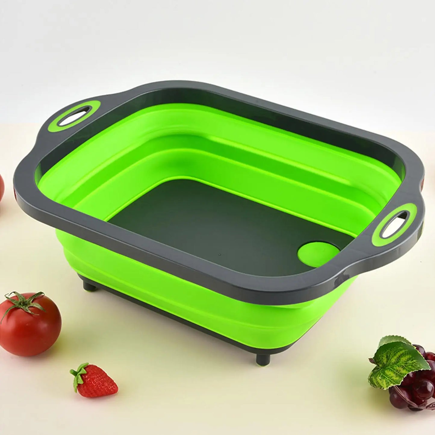 Foldable Sink Basin with Drain Plug, Portable Co&llapsible Tub for Camping Travel Dish Washing, Outdoor Kitchen & Pet Bath Peaceful Pleasures Health and Wellness