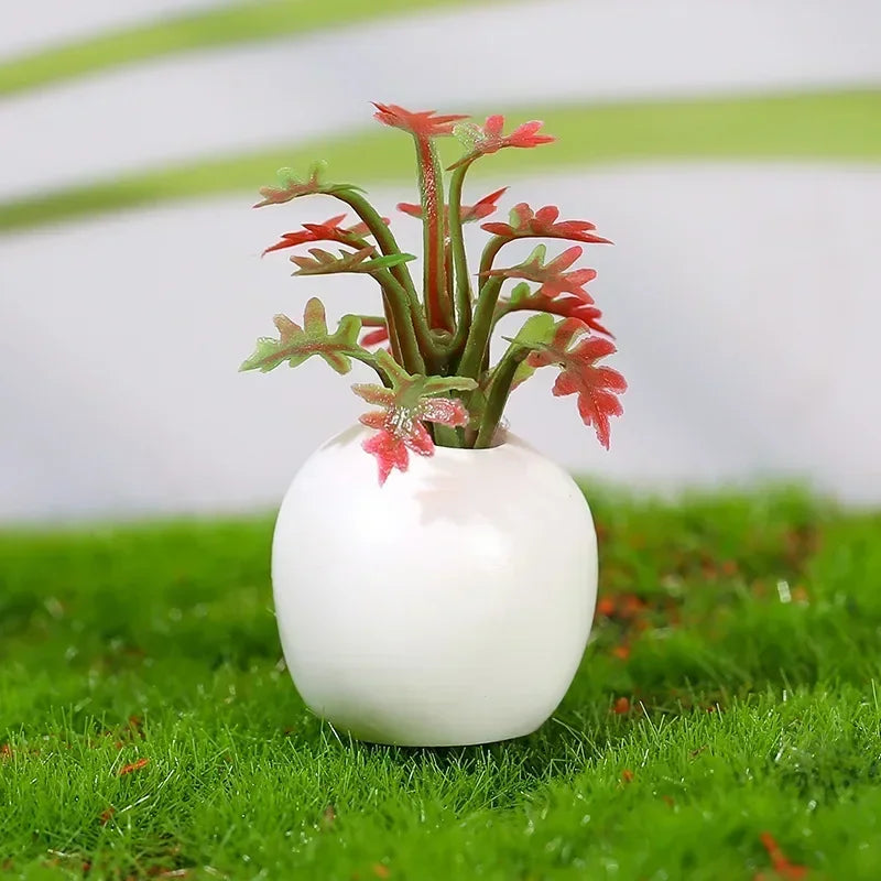 Mini Resin Figures Home Decor Desk Accessories Pot Plant Fairy Garden Ornaments Dollhouse Miniature Items Landscape DIY Peaceful Pleasures Health and Wellness 001