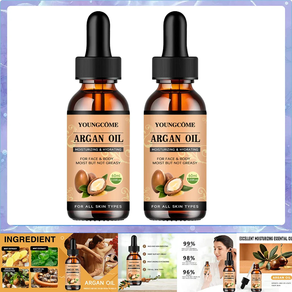 Moroccan Argan Oil Hair Serum – Frizz, Shine & Split Ends