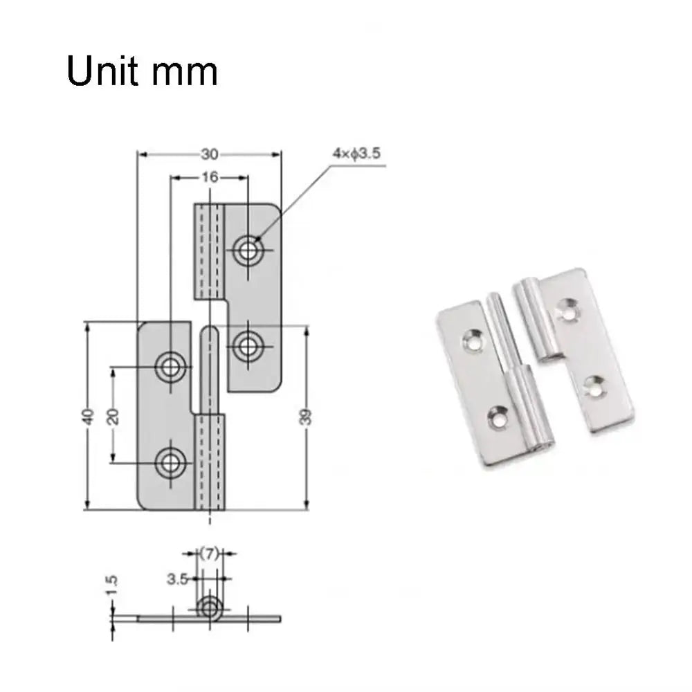 304 Stainless Steel Slip Joint Removable Hinge | Door & Cabinet