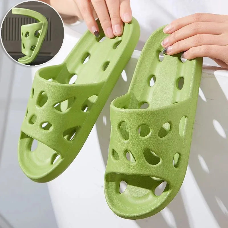 Non-Slip Hollow Summer House Slippers – Soft Cushion Indoor