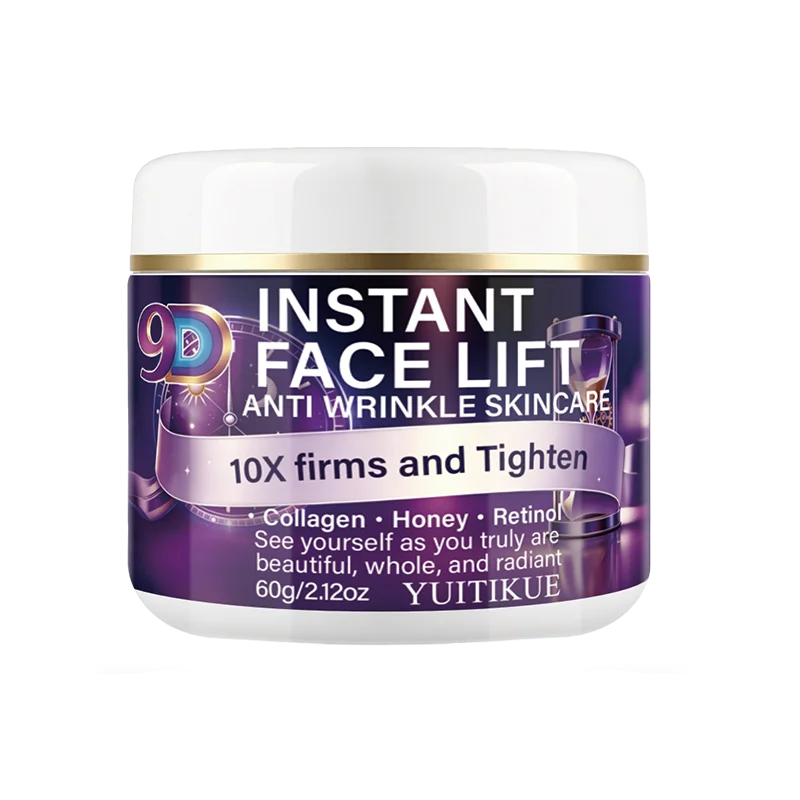 YUITIKUE 9D Instant Face Lift Anti Wrinkle Cream 60g Collagen Retinol Tightening & Hydrating Skin Care Peaceful Pleasures Health and Wellness 1pc