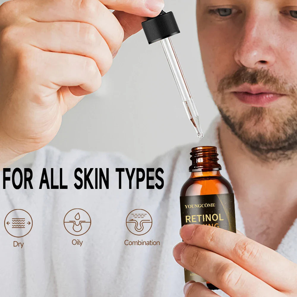 Retinol & Hyaluronic Acid Anti-Aging Facial Serum for Men