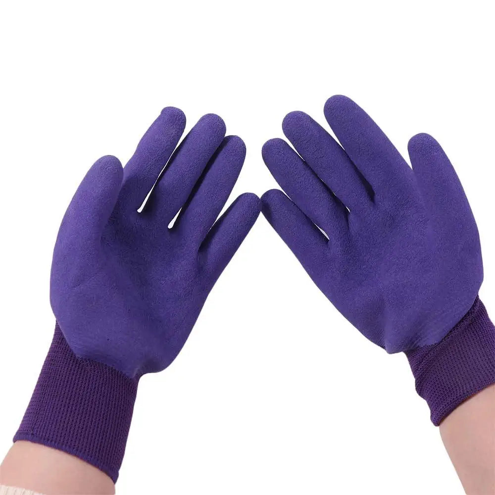 4Pairs Latex Material Gardening Gloves Prick-proof Design Permeable Fabric Permeable Gloves Lightweight Protective Layer Peaceful Pleasures Health and Wellness