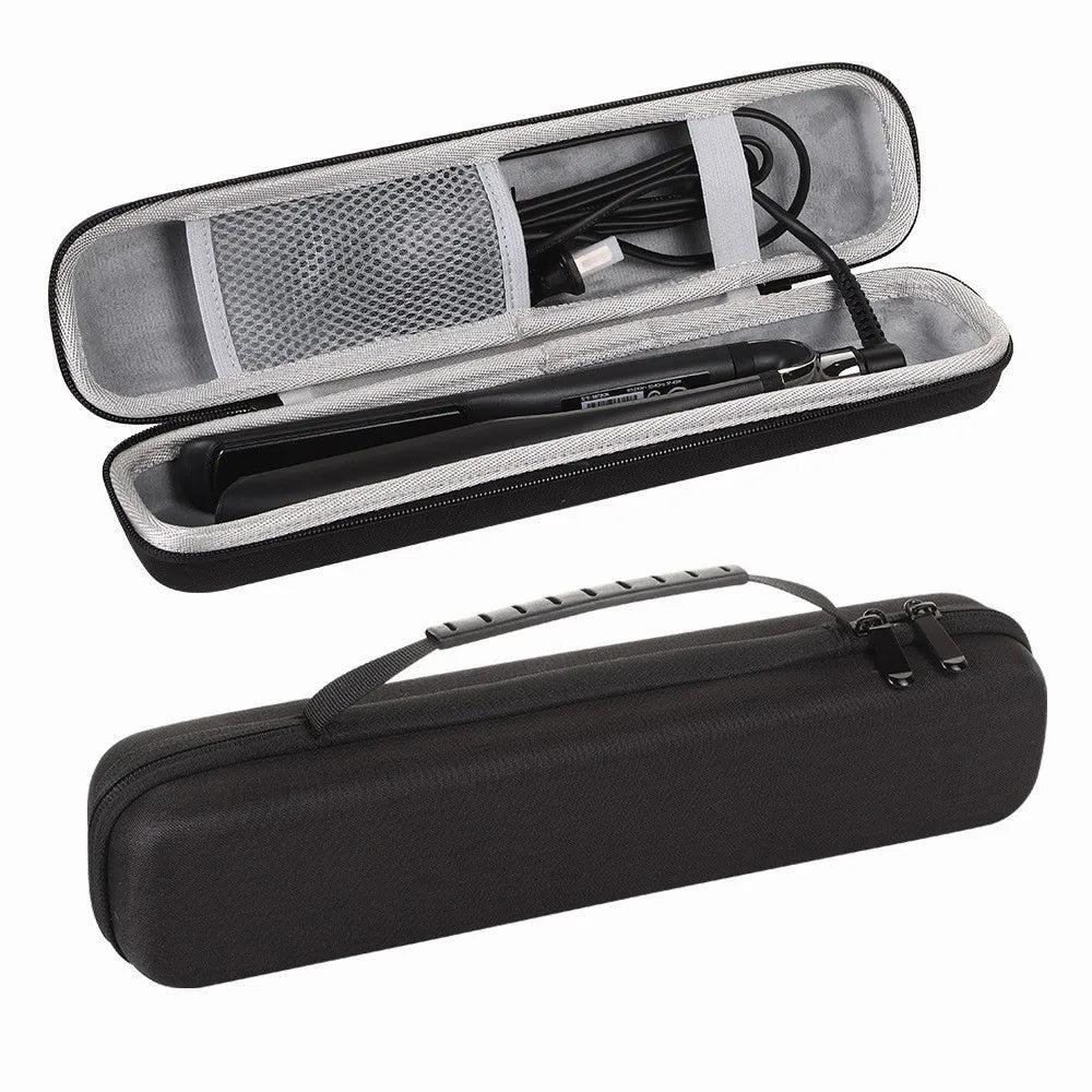 Hair Straightener Storage Bag Curling Iron Storage Bag Curling Clip Storage EVA Waterproof and Anti-fall Hair Clip Storage Bag Peaceful Pleasures Health and Wellness black