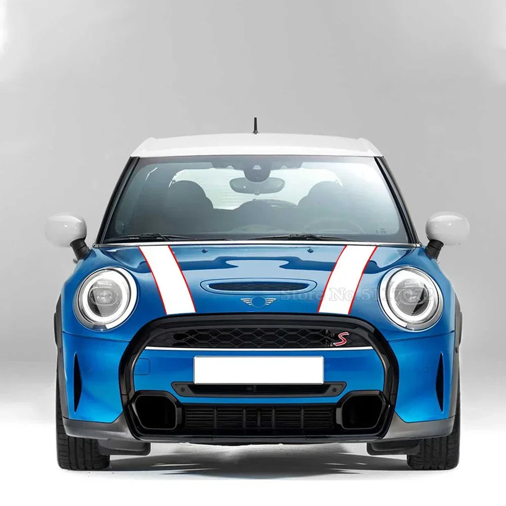 MINI Cooper Hood Trunk Vinyl Stripe Decal | Matte & Glossy Black