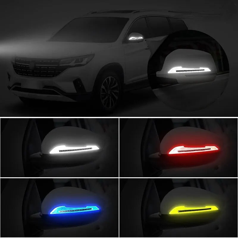 Reflective Stickers Warning Strip Tape Traceless Protective Car Sticker Warn on Car Rearview Mirror Exterior Auto Accessories Peaceful Pleasures Health and Wellness