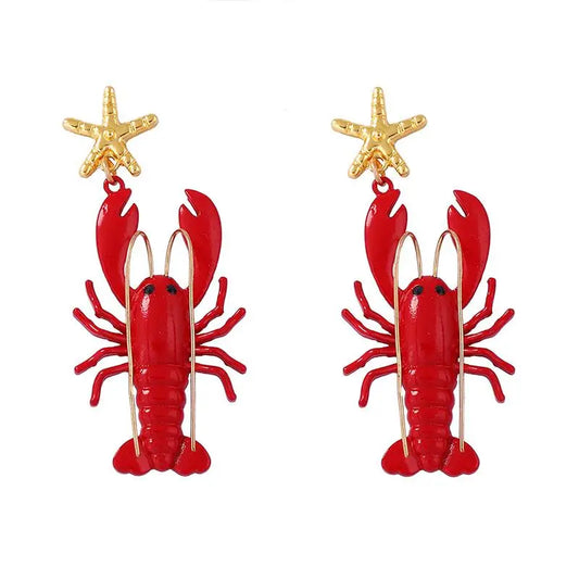 Lobster Dangle Earrings – Fun Ocean Drop Jewelry for Women Drop Earrings Oasis Select
