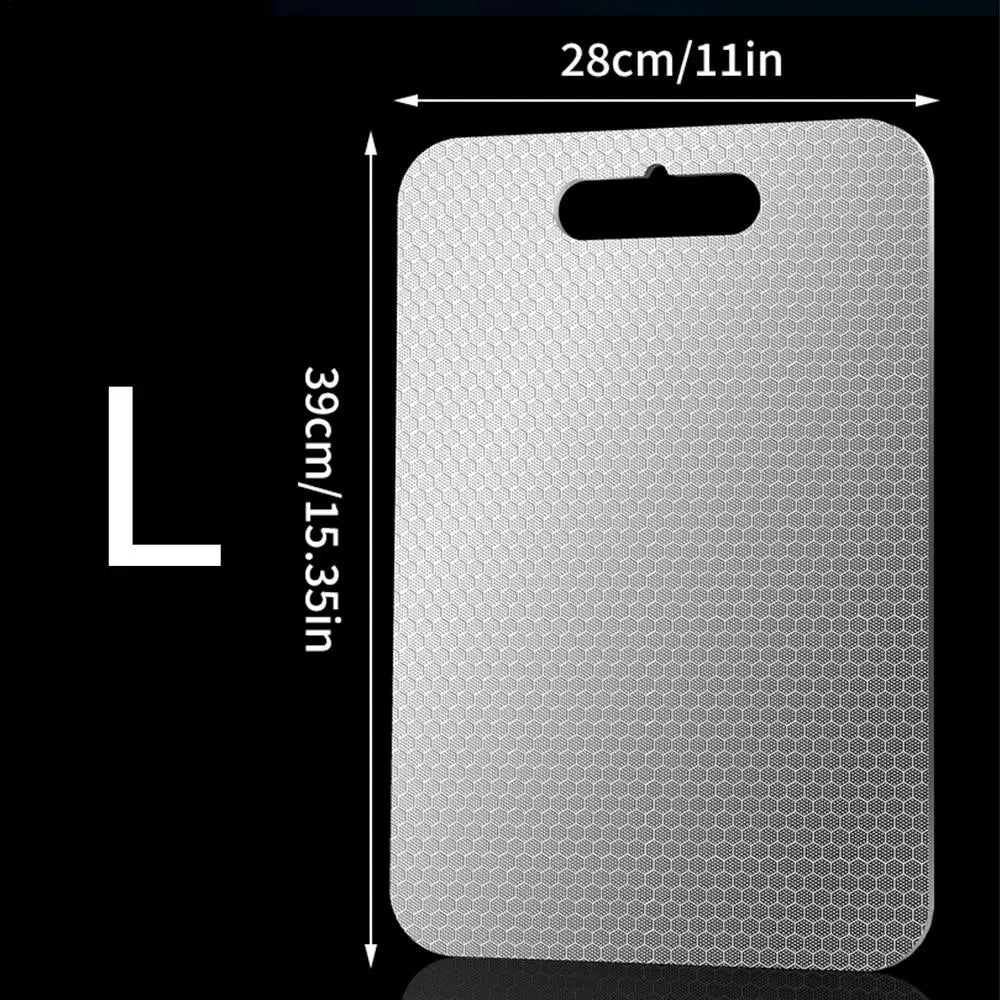 Double-Sided Stainless Steel Cutting Board | Dishwasher Safe Stainless Steel Cutting Board Peaceful Pleasures Health and Wellness China Mainland L