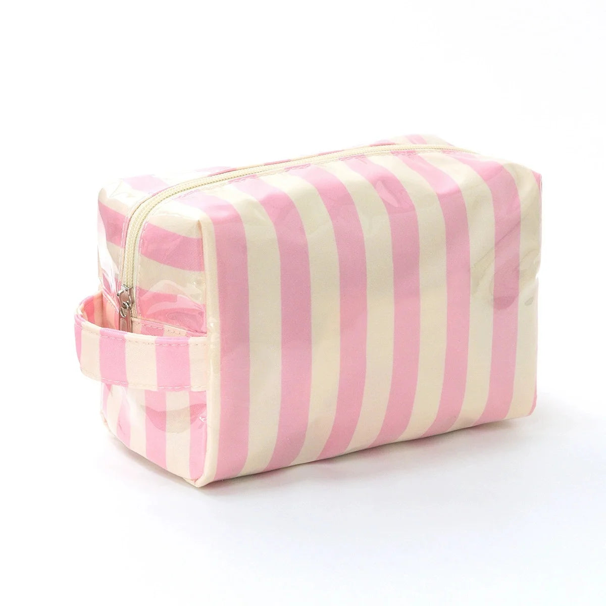 Striped Toiletry Bag – Women's Travel Cosmetic Organizer
