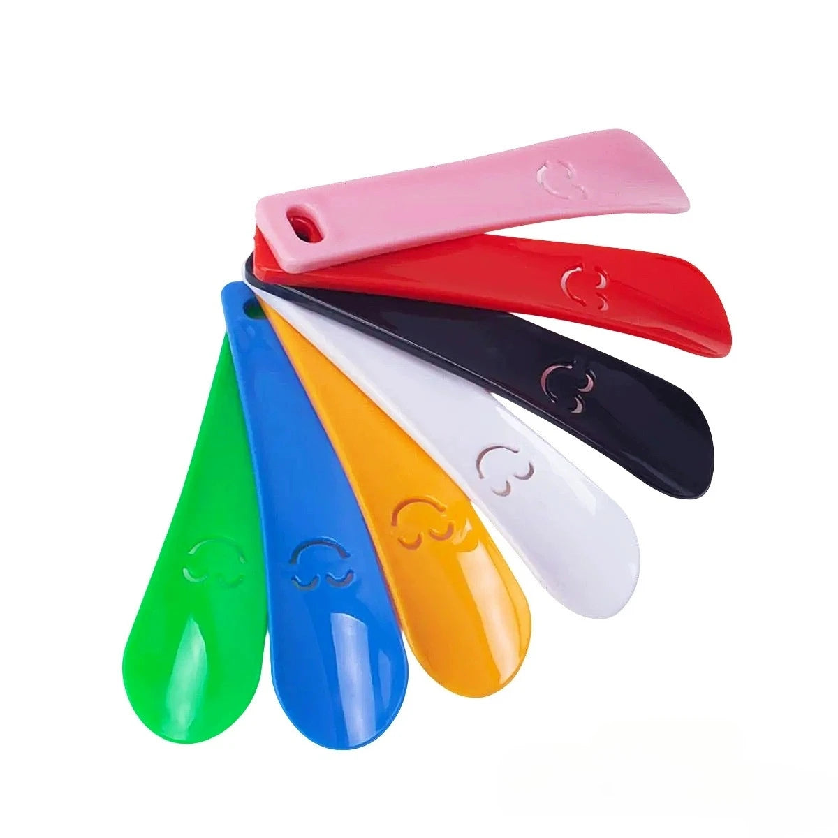 7-Pack Plastic Shoe Horns Set | 15cm Travel Shoe Lifters