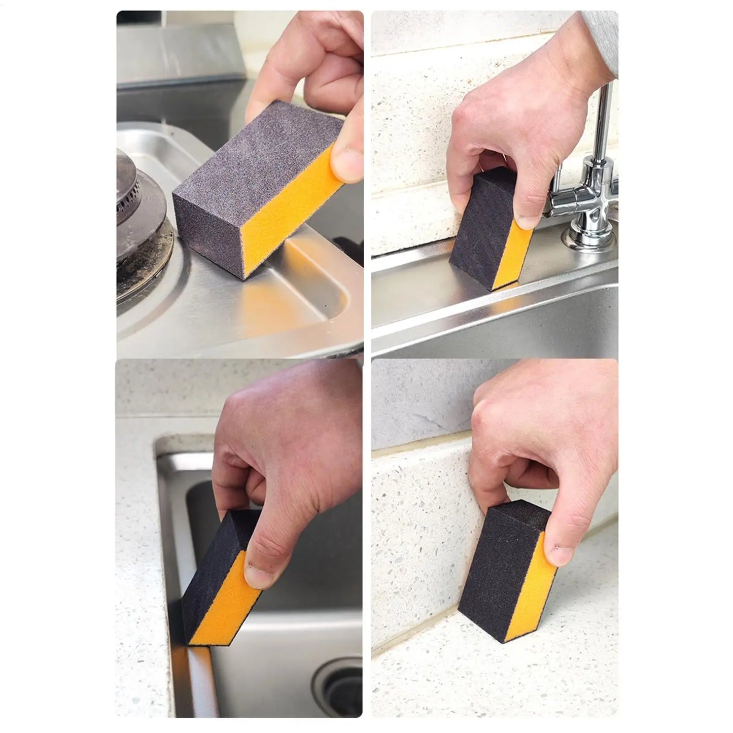 6-Pack Carborundum Emery Scrub Sponges | Heavy-Duty Cleaner
