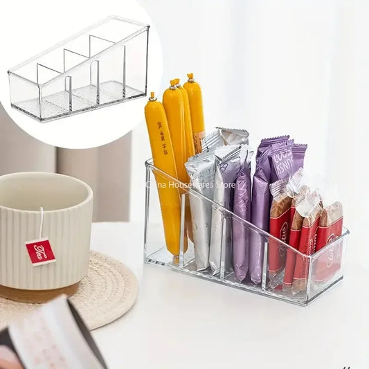 Romote Control Holder with 4 Compartments Clear Romote Holder Home Decor Kitchen Acccessories Make Up Orangizer Peaceful Pleasures Health and Wellness