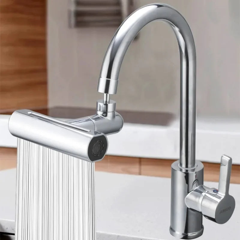 Swivel Waterfall Faucet – 4-Mode Adjustable Kitchen & Bath Spout