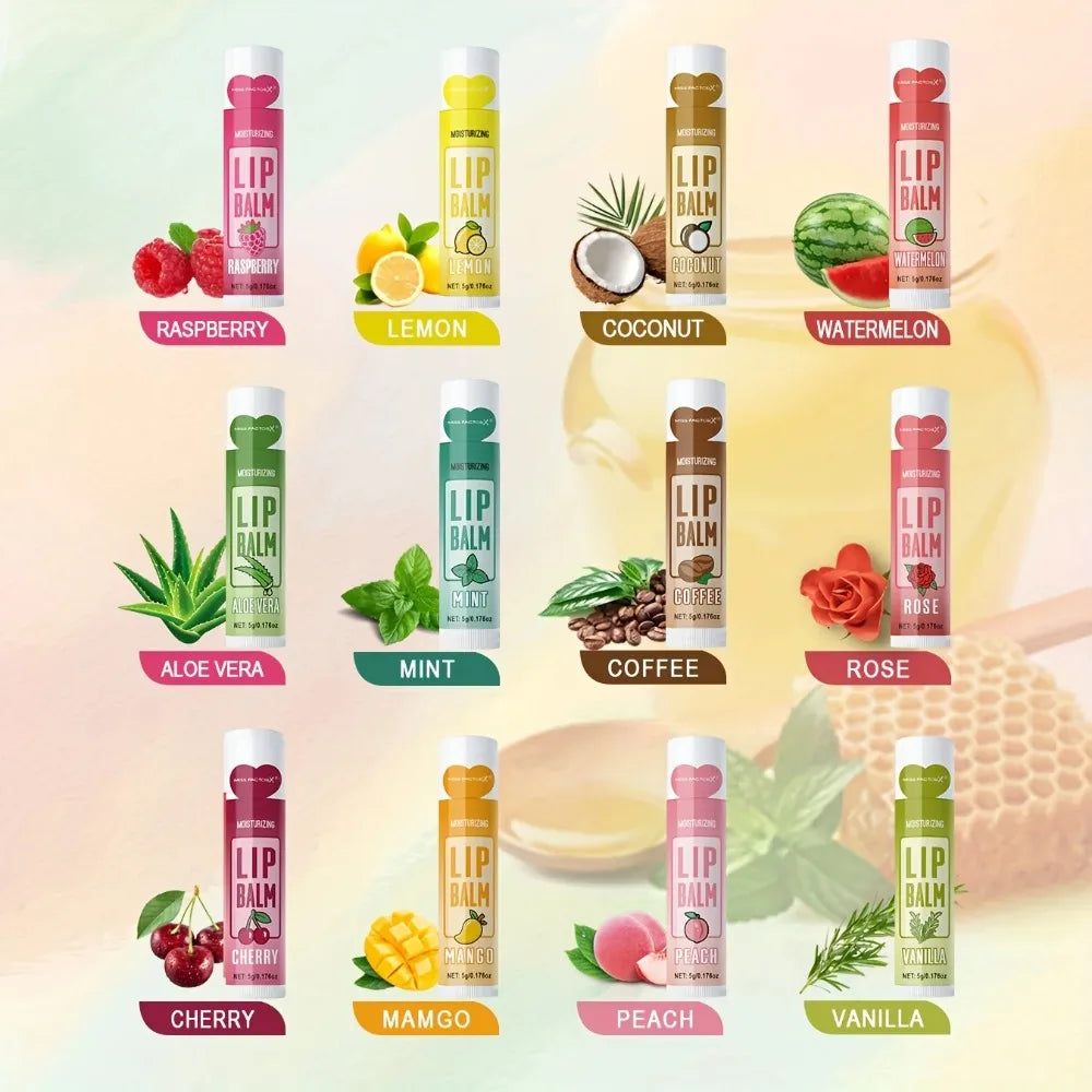 12-Piece Gift Lip Balm Set 5g – Deep Hydration & Moisture