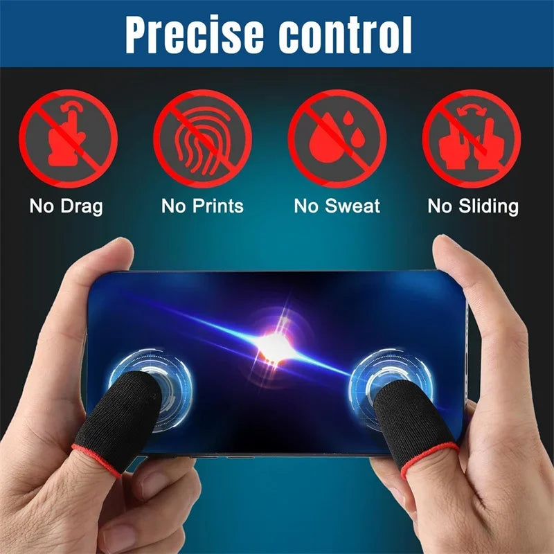 20-Pack Gaming Finger Sleeves – Anti-Sweat Touchscreen Cover