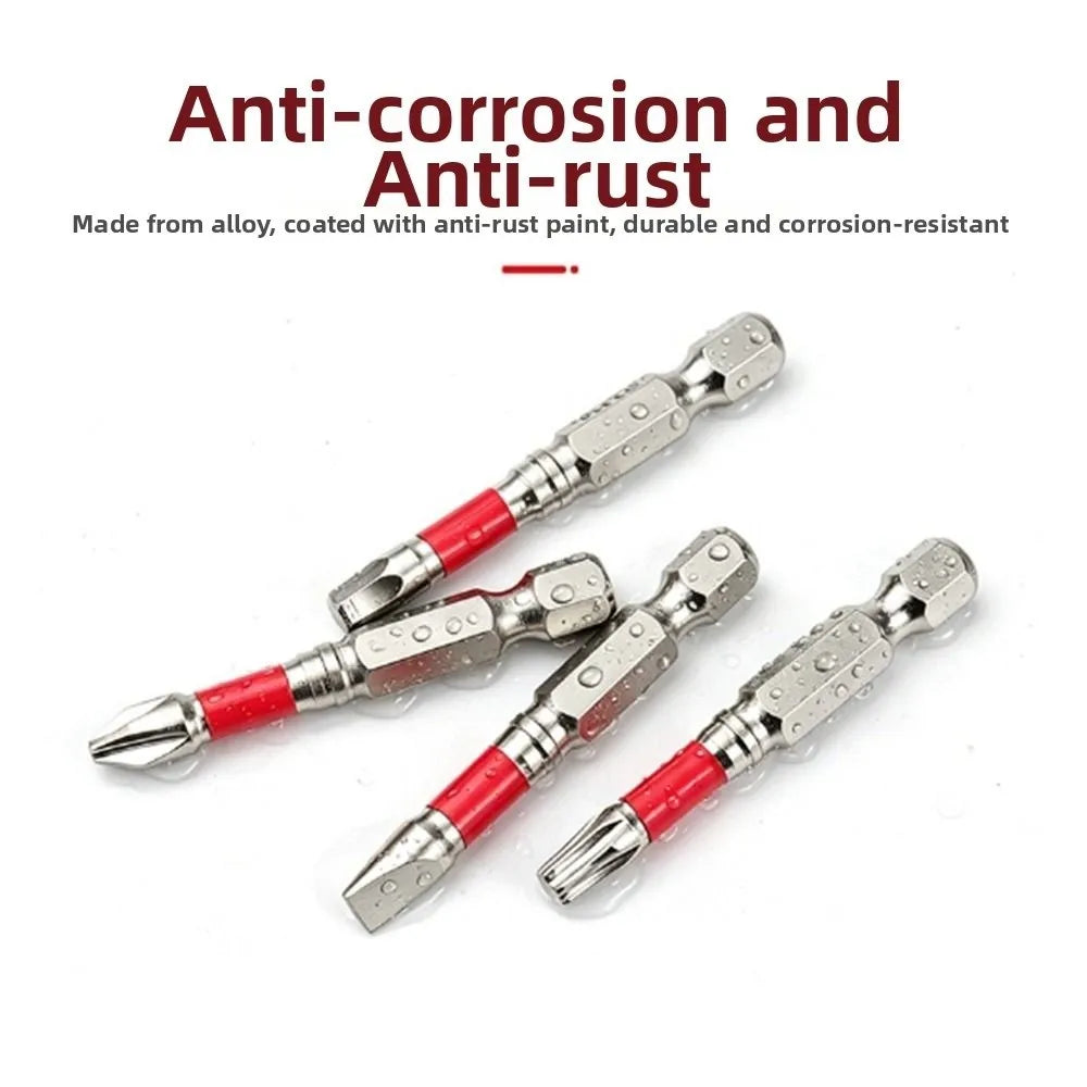Magnetic Hex Screwdriver Bit Set S2 Steel 1/4" Impact Driver