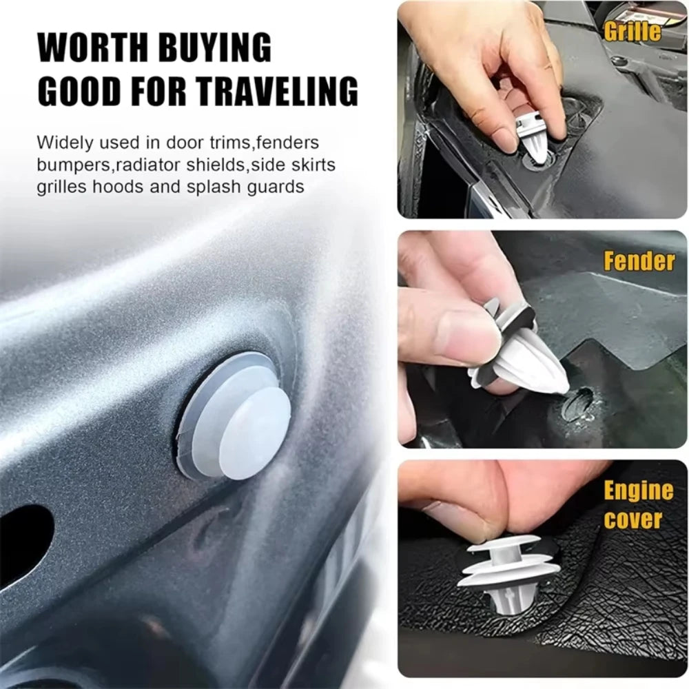50/100Pcs Car Door Panel Clip Universal Auto Bumper Mudguard Automotive Fastener Clip Auto Body Push Retainer Pin Rivet Car Acce Peaceful Pleasures Health and Wellness