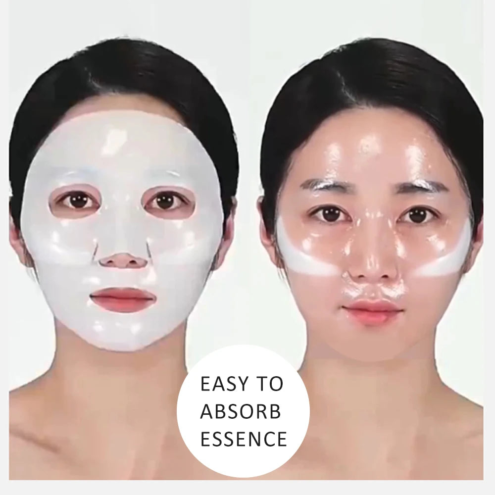 5PCS Collagen Face Masks Deep Hydrating Moisturizing Brightening Firming Skin Facial Masks Split Sheet Mask Korean Skin Care Peaceful Pleasures Health and Wellness