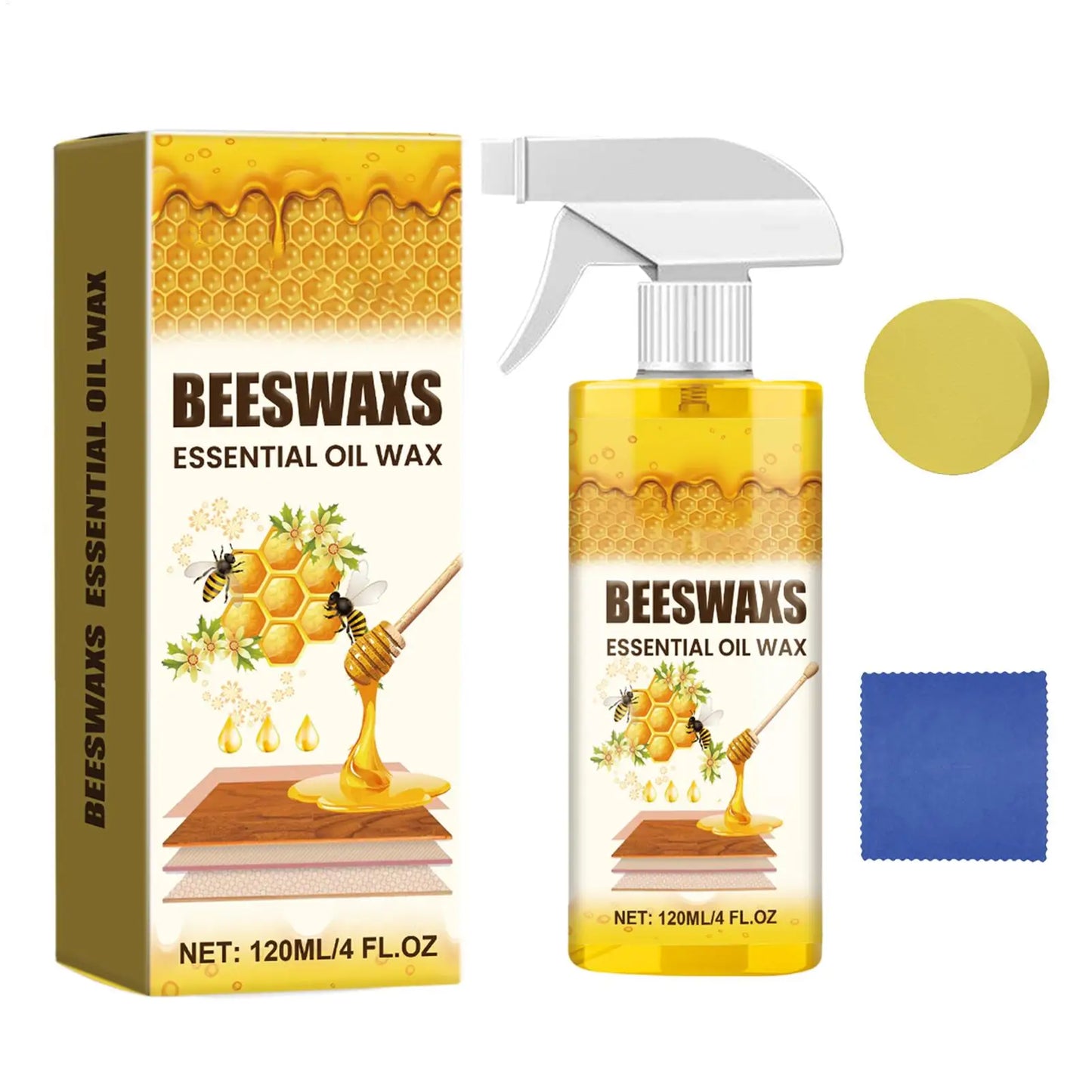 Beeswax Wood Polishing Spray 120ml | Furniture Scratch & Shine