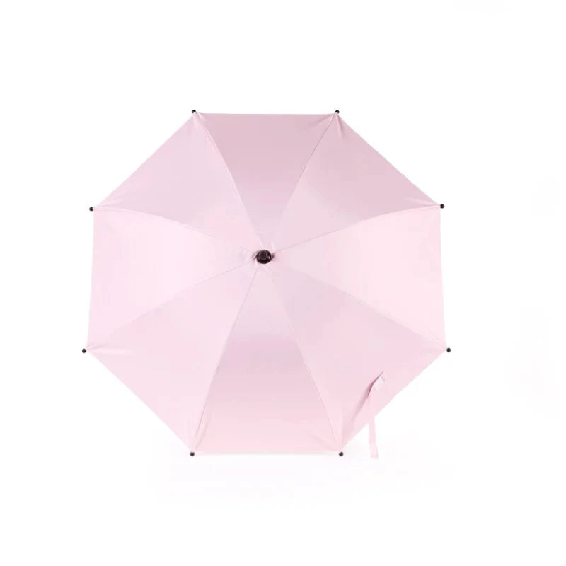 Baby Stroller Folding Umbrella UV Sun Rain Protection Parasol 360 Degrees Adjustable Universal Stroller Sunshade Canopy CoverBab Peaceful Pleasures Health and Wellness pink