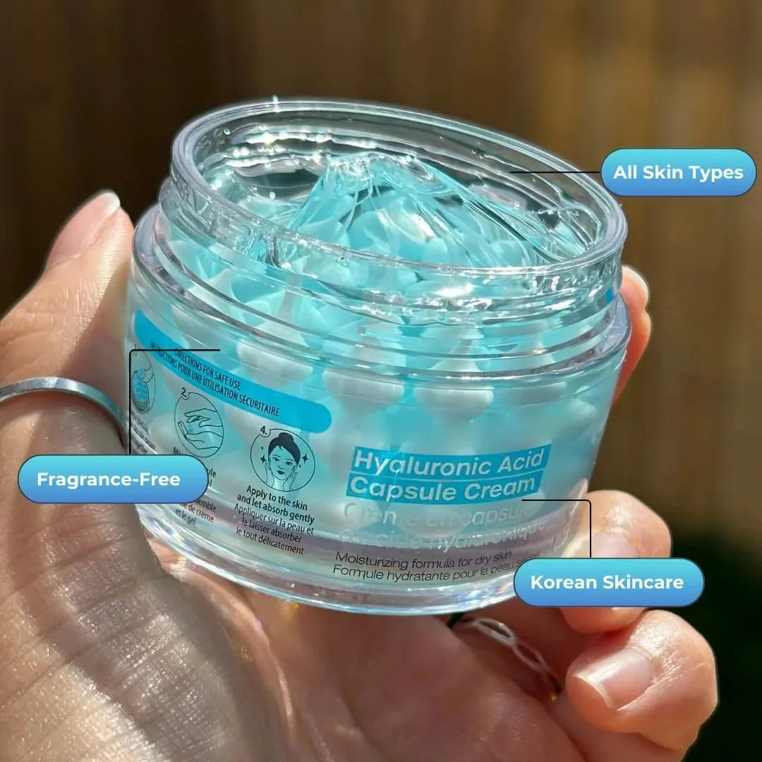Hyaluronic Acid Capsule Cream with Hyaluronic Acid & Multiple Peptides, Moisturizes & Nourishes for Softer, Confident Skin Peaceful Pleasures Health and Wellness